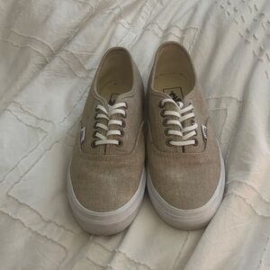 Vans Beige Canvas Sneakers
